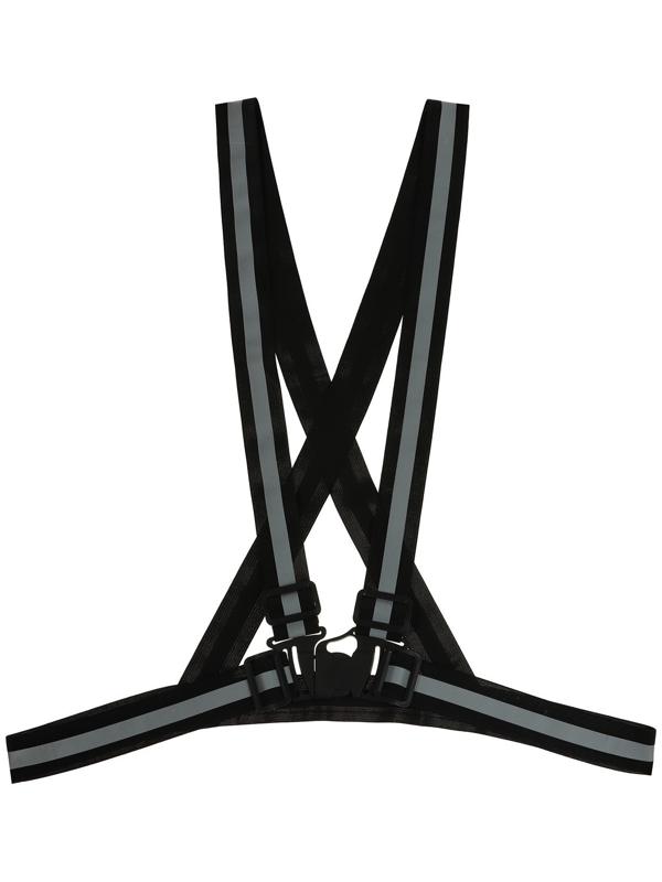 Жилет сигнальный, светоотражающий с регулируемым размером, черный