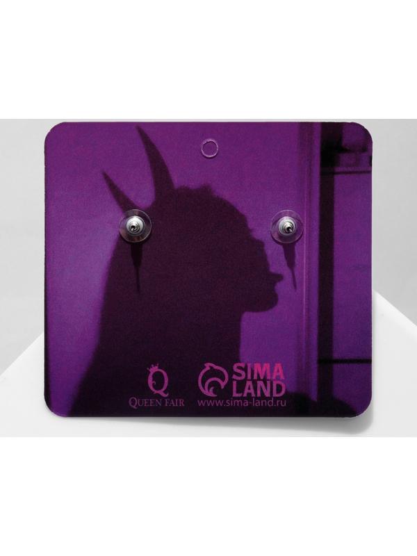 Серьги акрил SEXY, цвет жёлто-белый в серебре