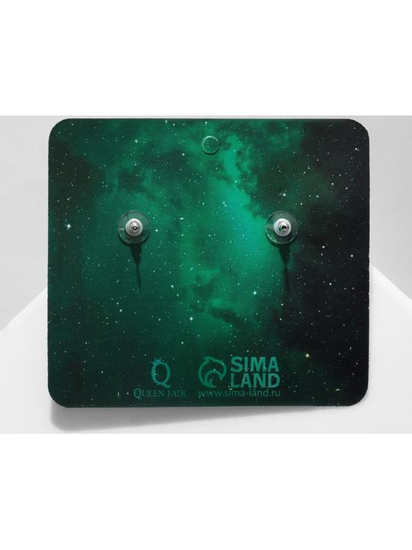 Серьги акрил SEXY, цвет голубой в серебре