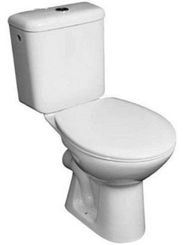 Унитаз напольный Jika Zeta, горизонтальный выпуск, без сиденья, белый