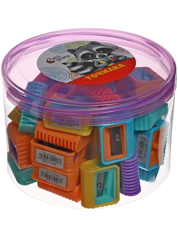 Точилка МИКС Пастель ребристая (штрихкод на штуке)