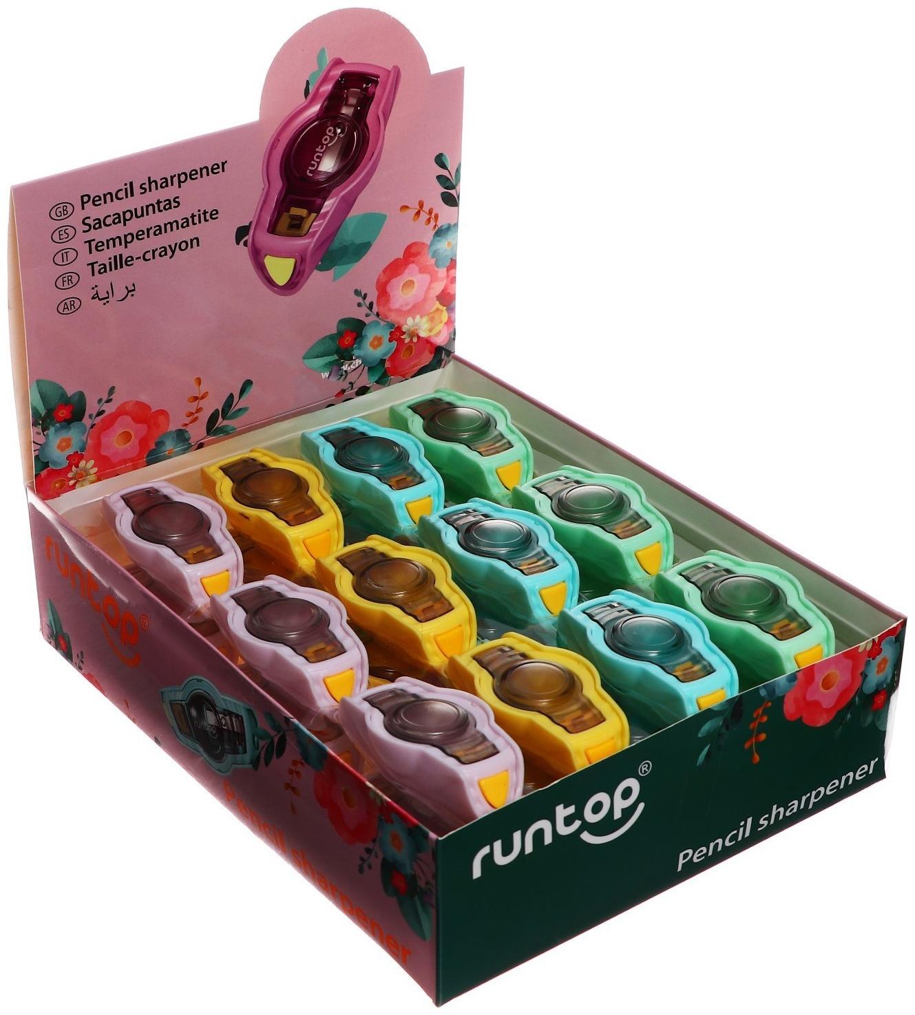 Точилка МИКС с контейнером Наручные часы, открывается кнопкой