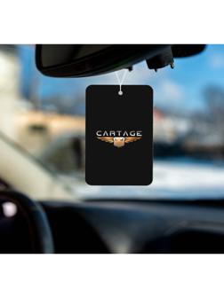 Ароматизатор подвесной Cartage, Черный лед, картонный