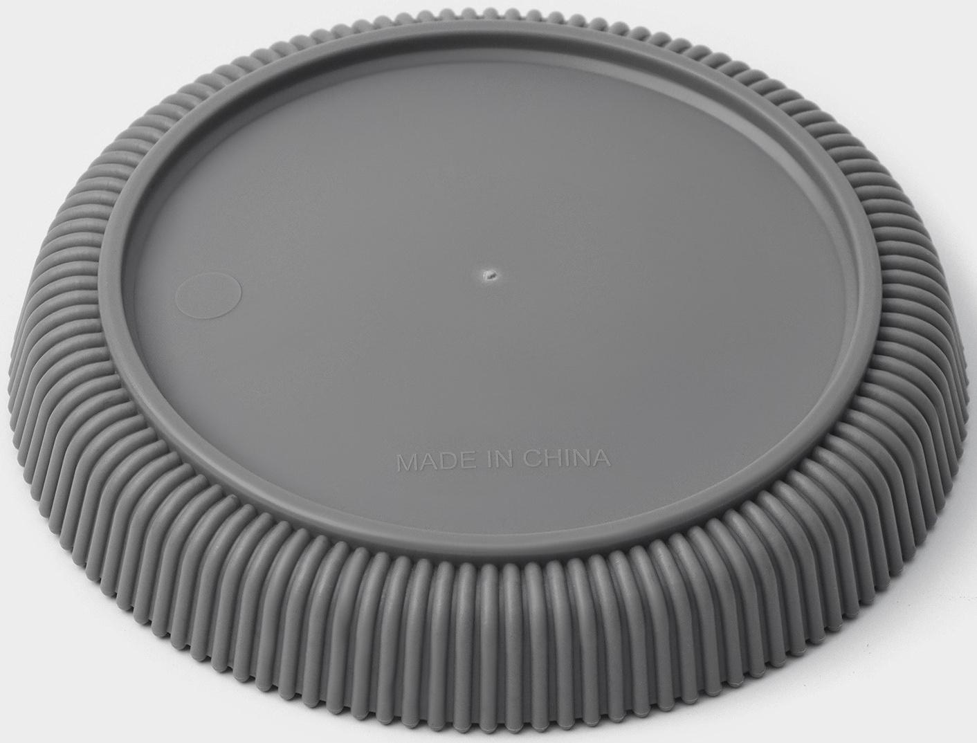 Горшок для цветов с поддоном, 15,5×16,5 см, цвет серый