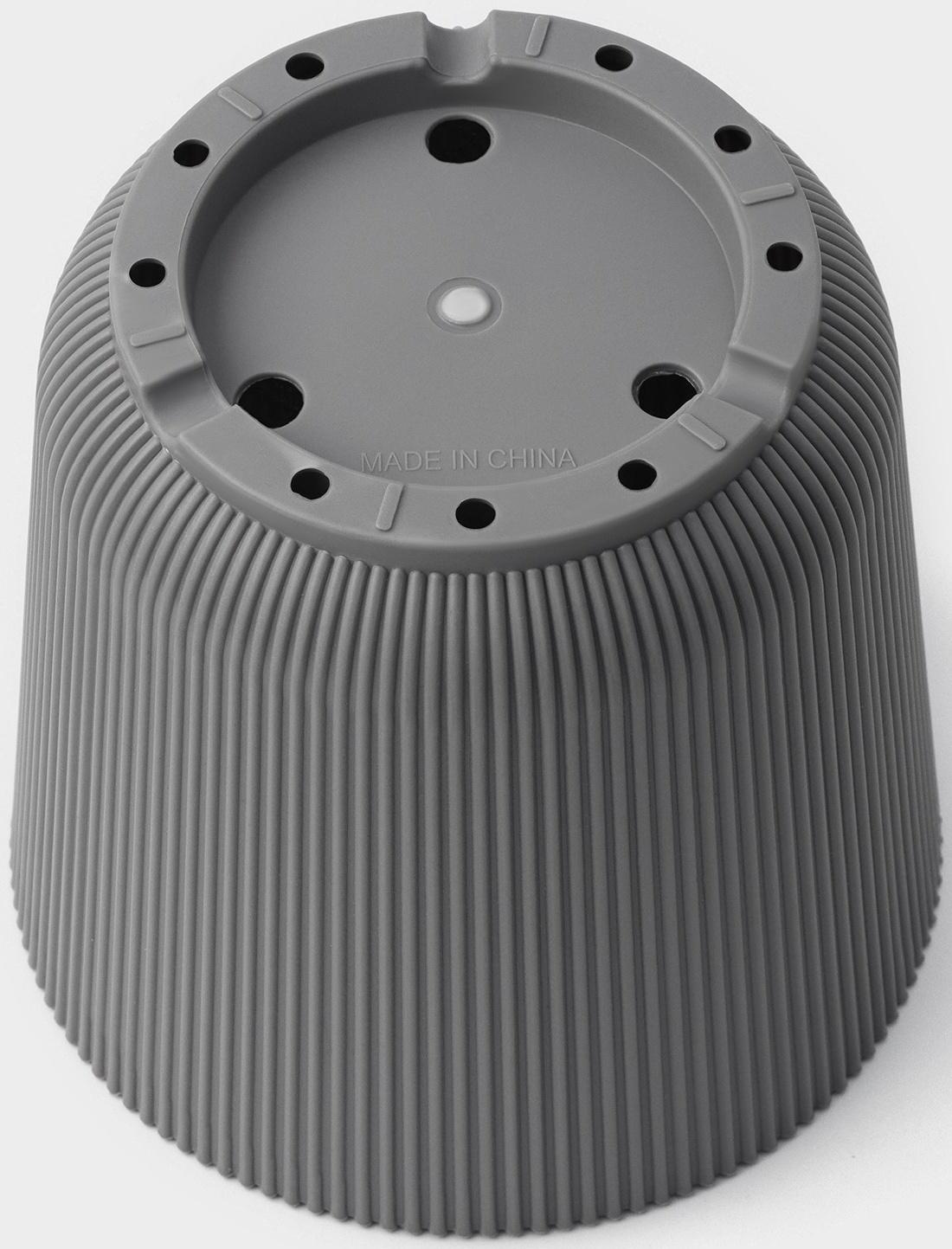 Горшок для цветов с поддоном, 15,5×16,5 см, цвет серый