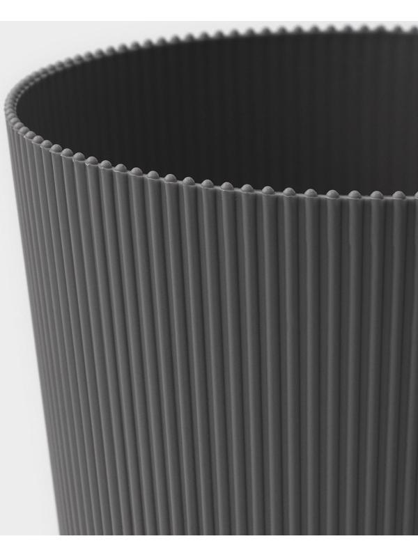 Горшок для цветов с поддоном, 15,5×16,5 см, цвет серый