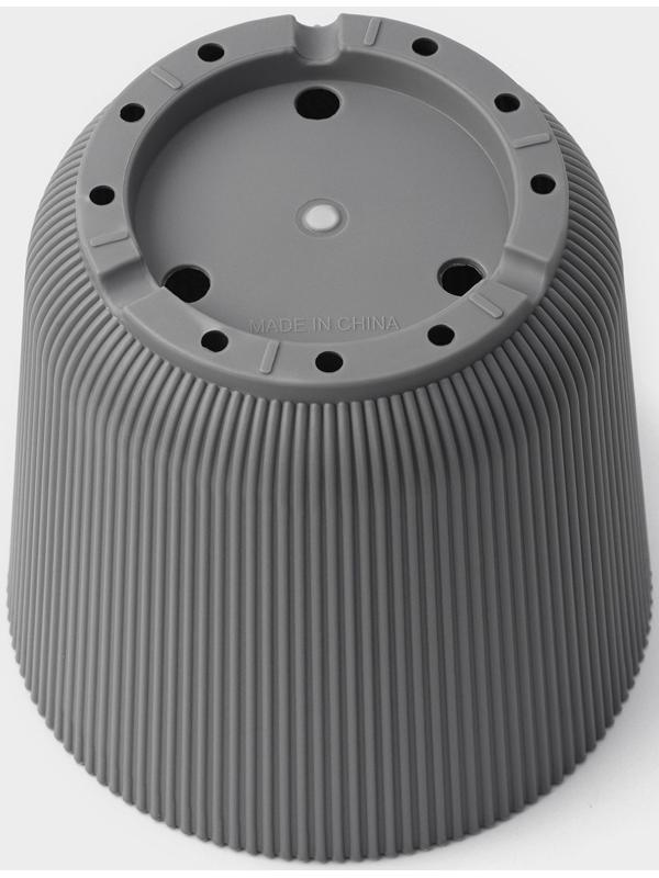 Горшок для цветов с поддоном, 15,5×16,5 см, цвет серый