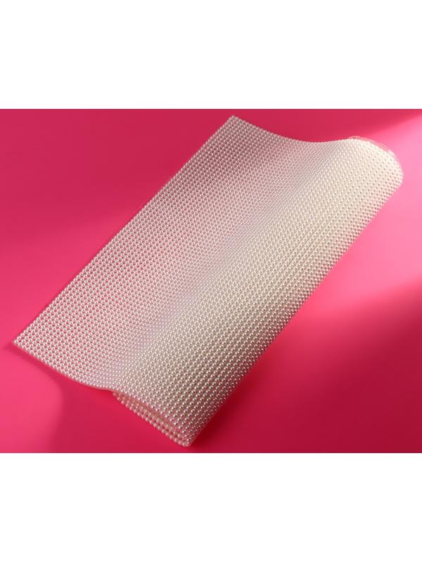 Жемчуг термоклеевой, 40 × 24 см, цвет белый