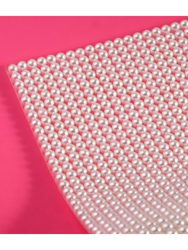 Жемчуг термоклеевой, 40 × 24 см, цвет белый