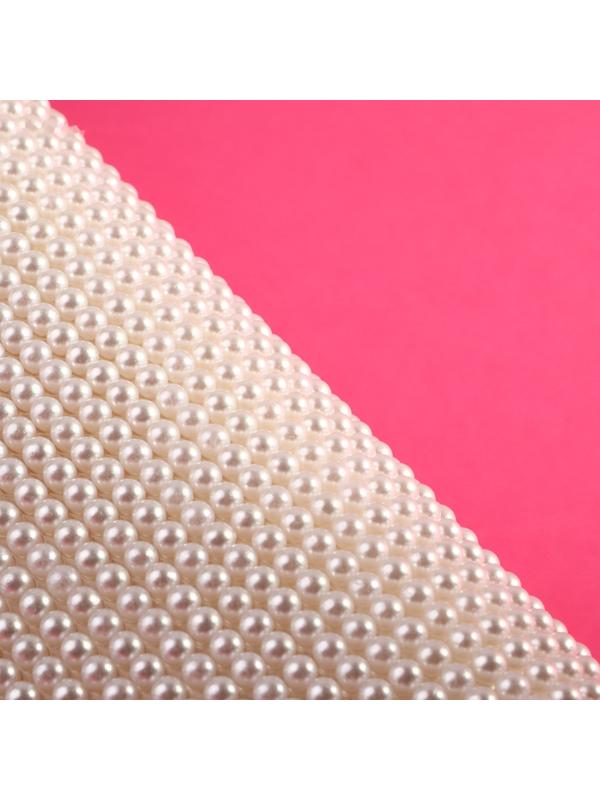 Жемчуг термоклеевой, 40 × 24 см, цвет белый