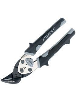 Ножницы по металлу GROSS PIRANHA, 185 мм, прямой и левый рез, СrM