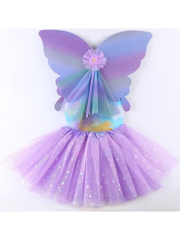 Карнавальный набор «Бабочка», 5-7 лет, сиреневый: юбка с х/б подкладом, крылья