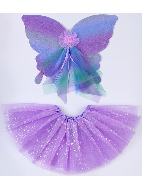 Карнавальный набор «Бабочка», 5-7 лет, сиреневый: юбка с х/б подкладом, крылья