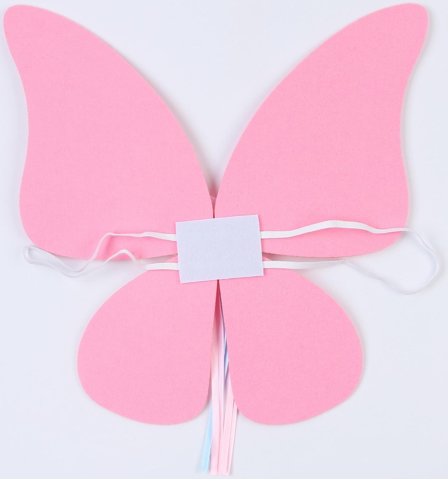 Карнавальный набор «Бабочка», 5-7 лет, розовый: юбка с х/б подкладом, крылья