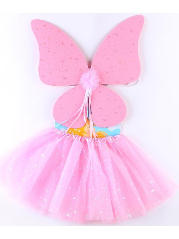 Карнавальный набор «Бабочка», 5-7 лет, розовый: юбка с х/б подкладом, крылья