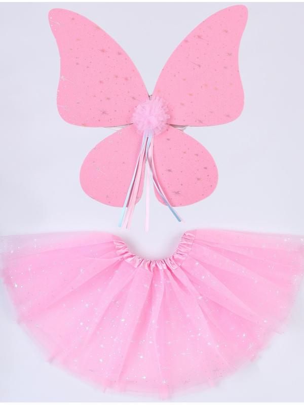 Карнавальный набор «Бабочка», 5-7 лет, розовый: юбка с х/б подкладом, крылья