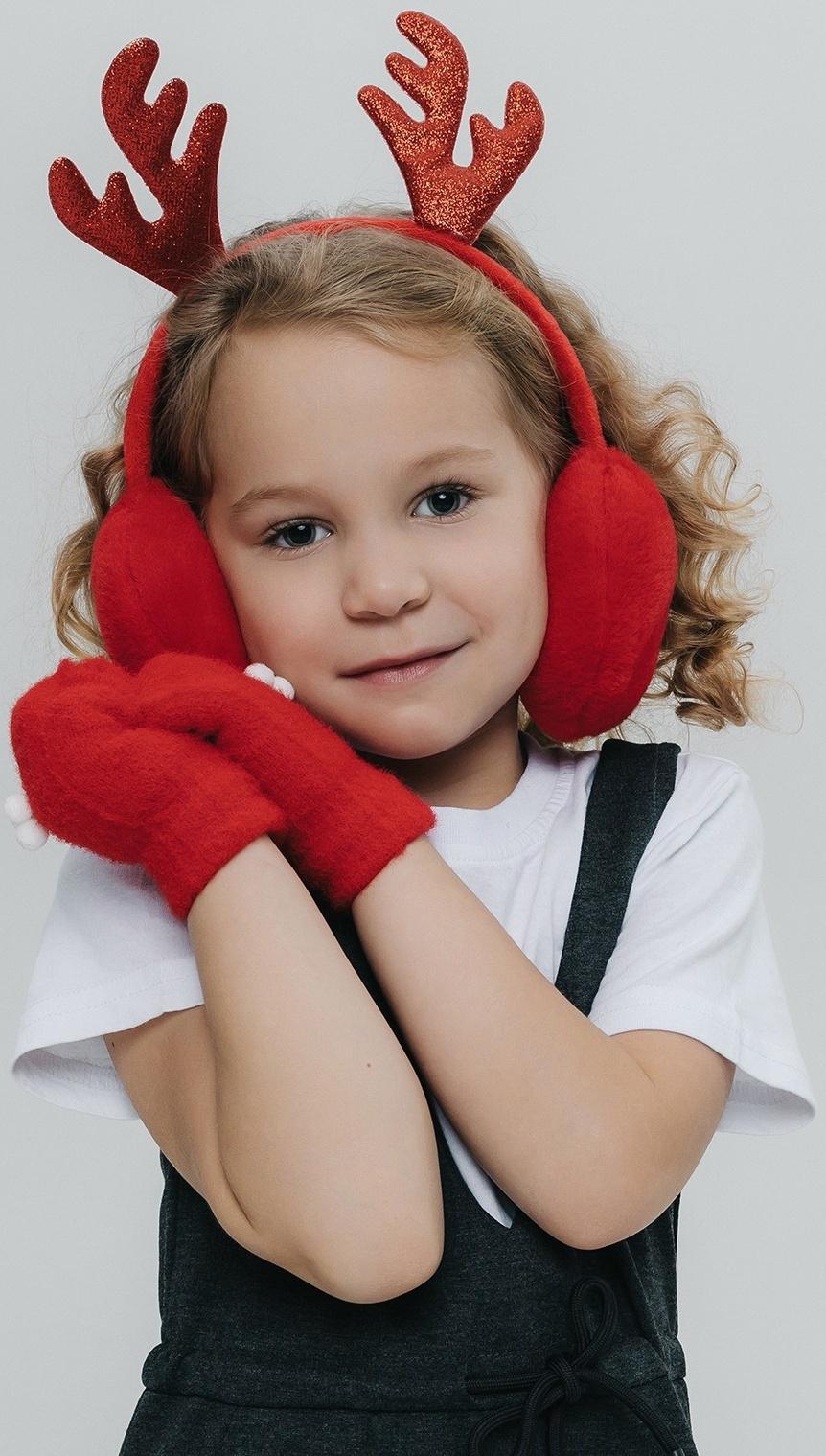 Карнавальный набор «Зимнее чудо»: ободок-наушники, варежки