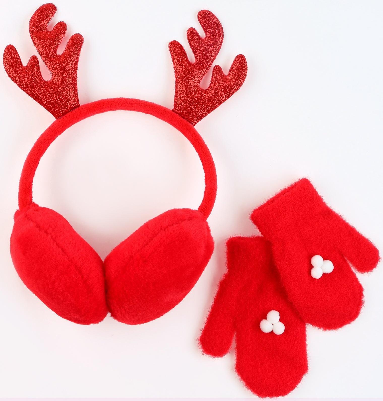 Карнавальный набор «Зимнее чудо»: ободок-наушники, варежки