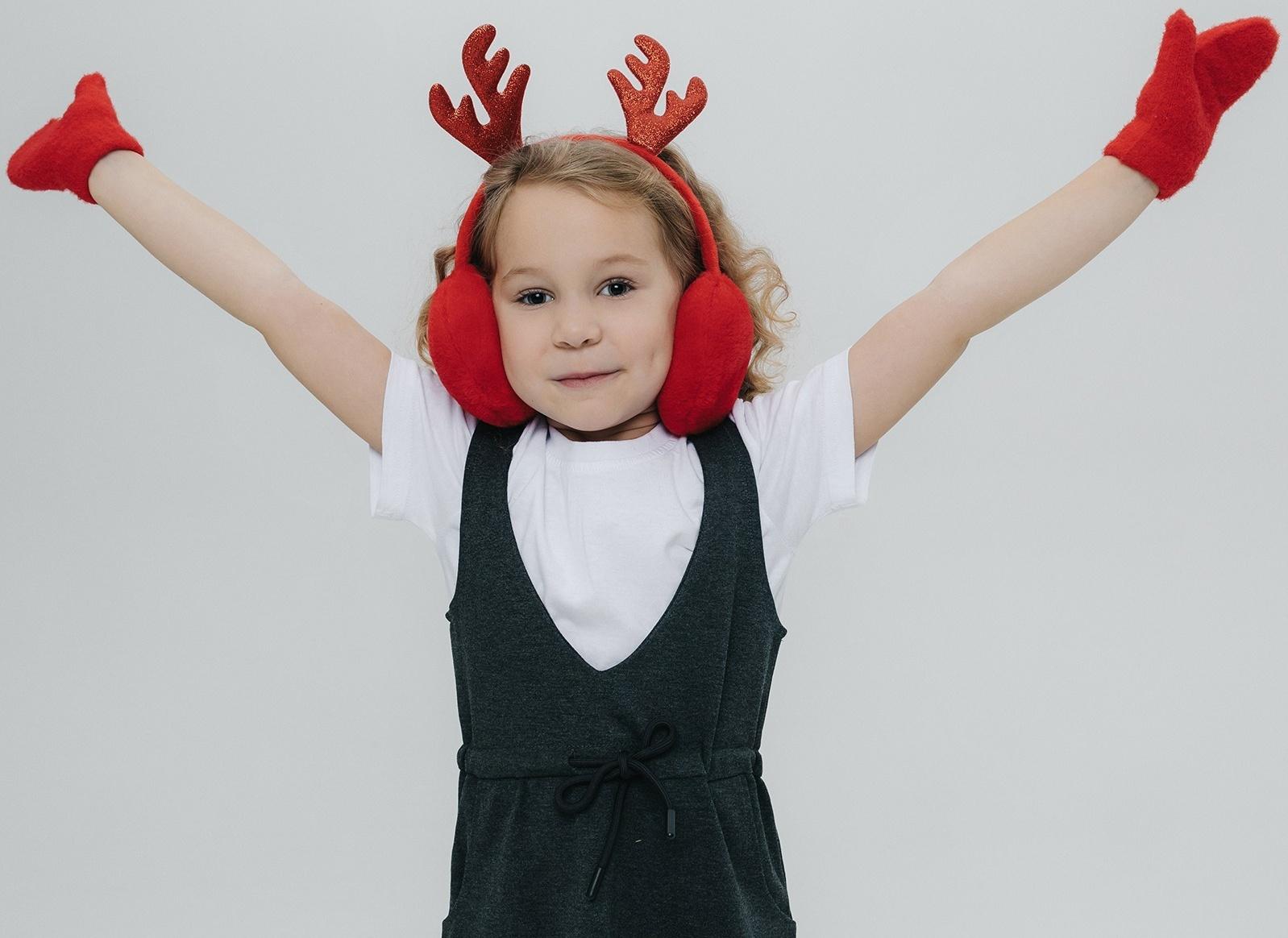 Карнавальный набор «Зимнее чудо»: ободок-наушники, варежки