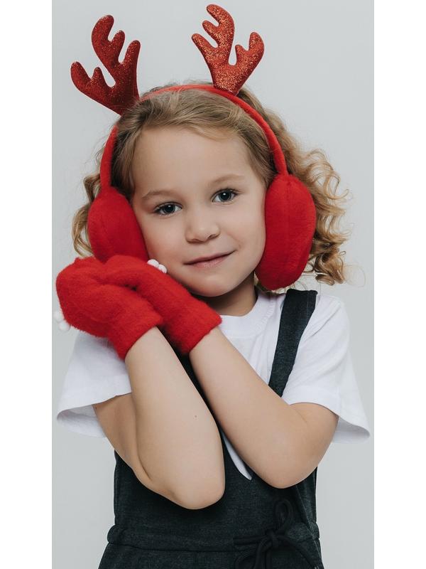 Карнавальный набор «Зимнее чудо»: ободок-наушники, варежки