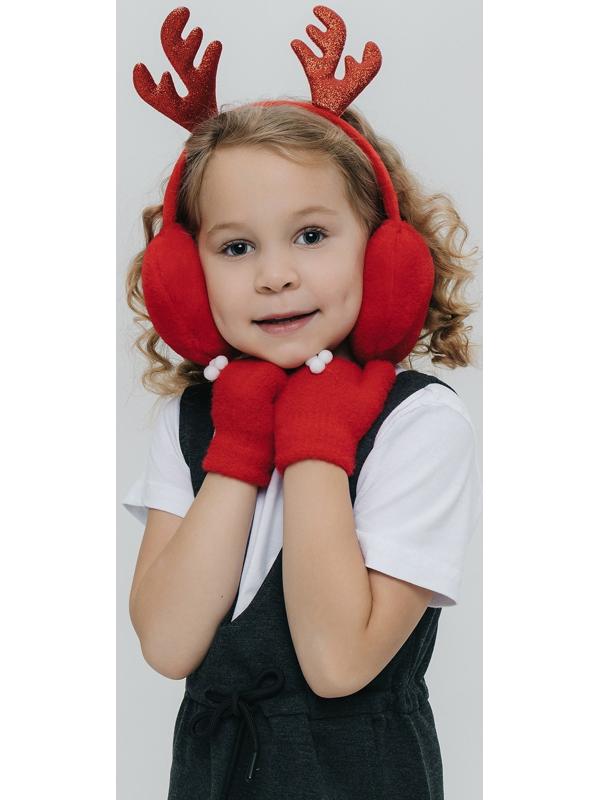 Карнавальный набор «Зимнее чудо»: ободок-наушники, варежки