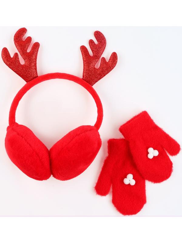 Карнавальный набор «Зимнее чудо»: ободок-наушники, варежки