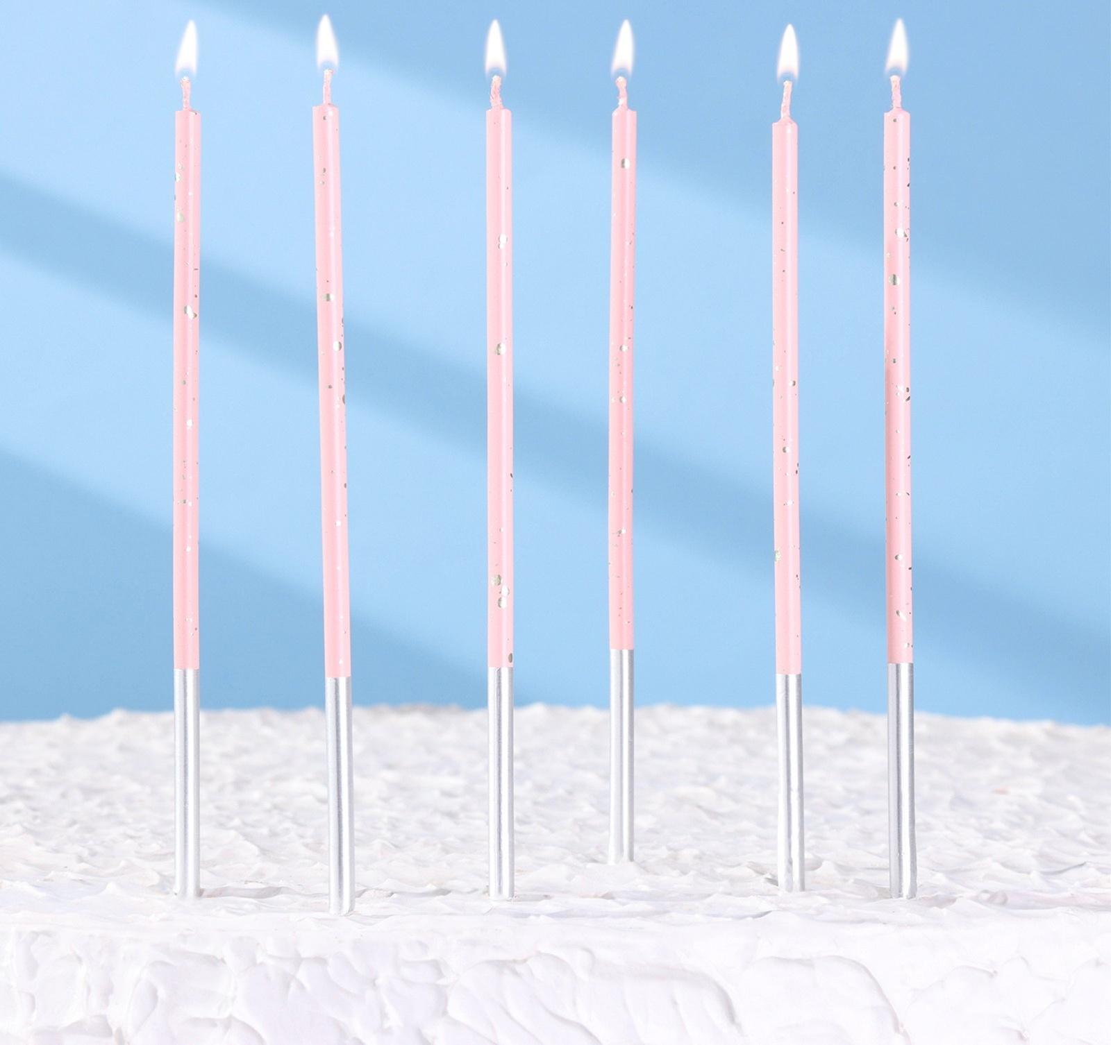 Набор свечей в торт, 6 штук 