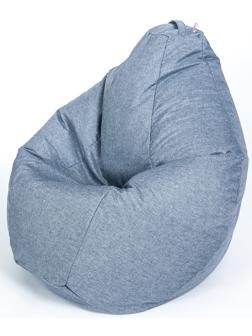 Кресло - мешок «Груша», малая, ширина 60 см, высота 85 см, цвет серый, рогожка