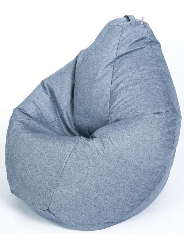 Кресло - мешок «Груша», малая, ширина 60 см, высота 85 см, цвет серый, рогожка