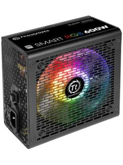 Блок питания Thermaltake ATX 600W Smart RGB 600 80+ (24+4+4pin) APFC 120mm fan color