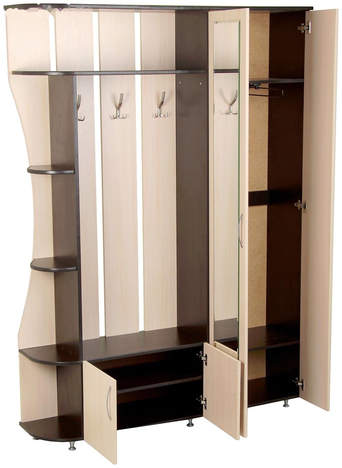 Прихожая Ксения -1 правая, 2150х1500х385, Венге/Дуб молочный