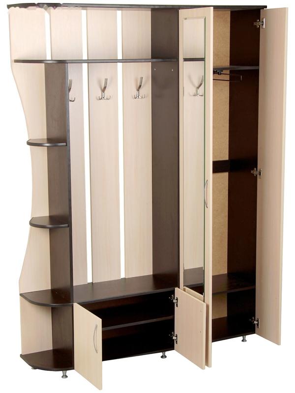 Прихожая Ксения -1 правая, 2150х1500х385, Венге/Дуб молочный