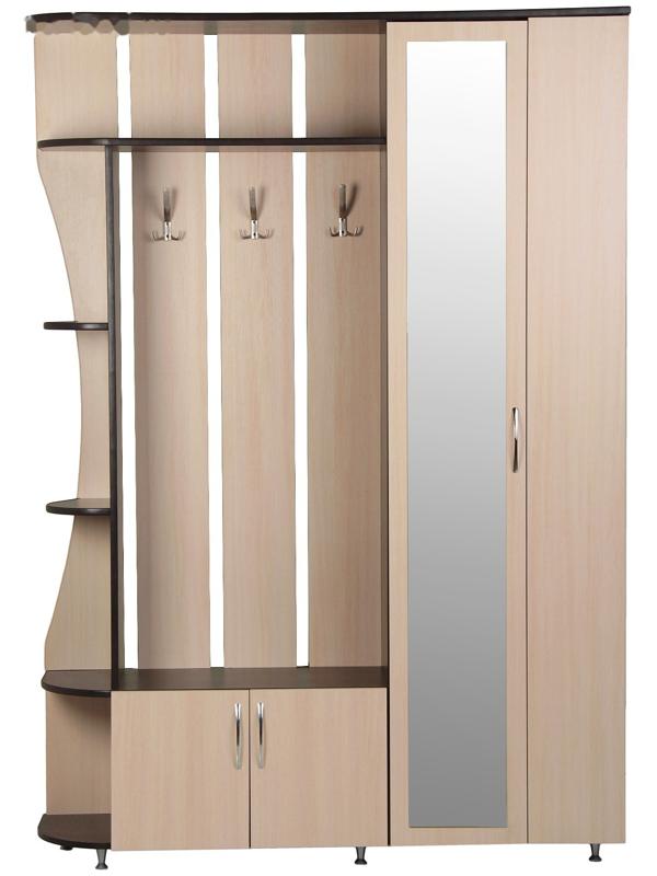 Прихожая Ксения -1 правая, 2150х1500х385, Венге/Дуб молочный