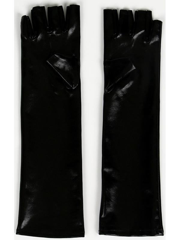 Карнавальный аксессуар-перчатки без пальцев, цвет чёрный