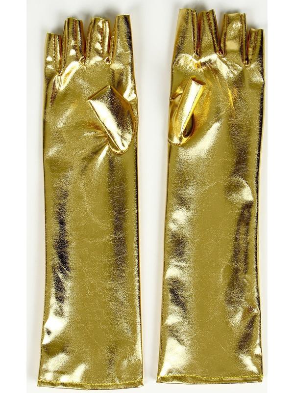 Карнавальный аксессуар-перчатки без пальцев, цвет золото