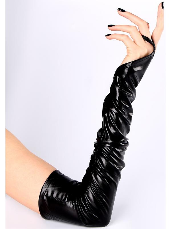Карнавальный аксессуар перчатки-нарукавники, цвет чёрный