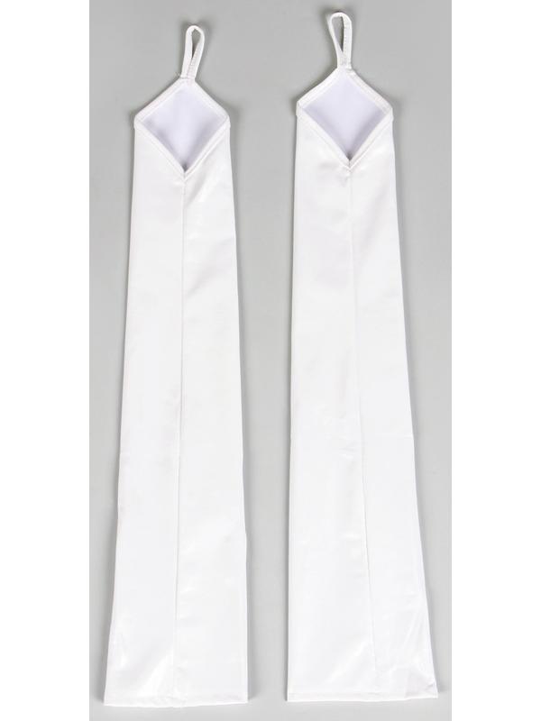 Карнавальный аксессуар перчатки-нарукавники, цвет белый