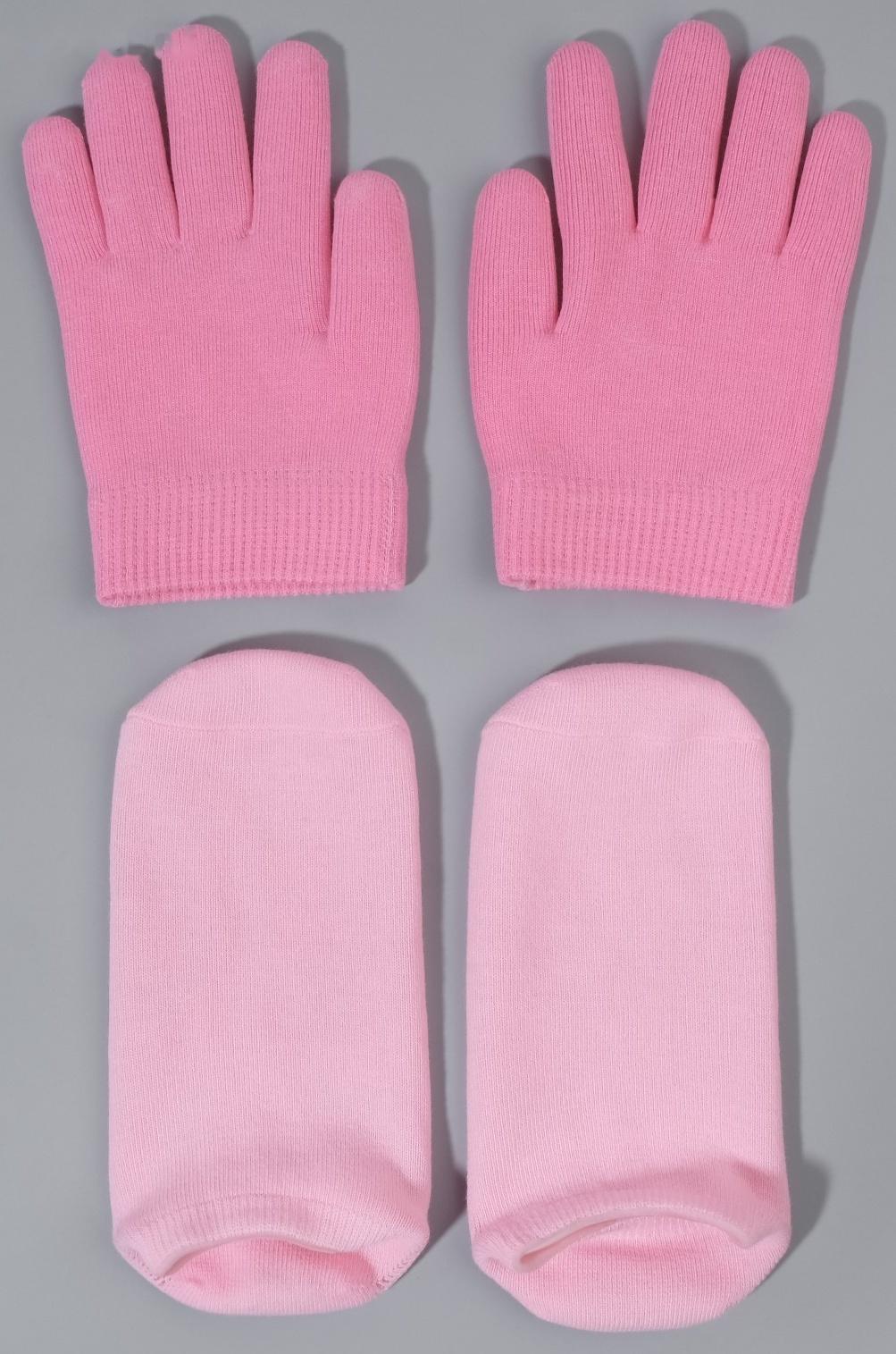 Набор увлажняющий, перчатки/носочки, ONE SIZE, цвет розовый