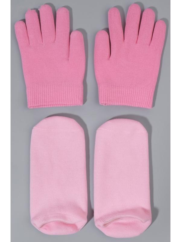Набор увлажняющий, перчатки/носочки, ONE SIZE, цвет розовый