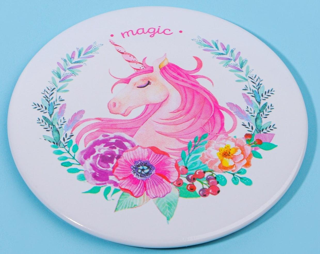 Зеркало «Единороги», d 7,5 см