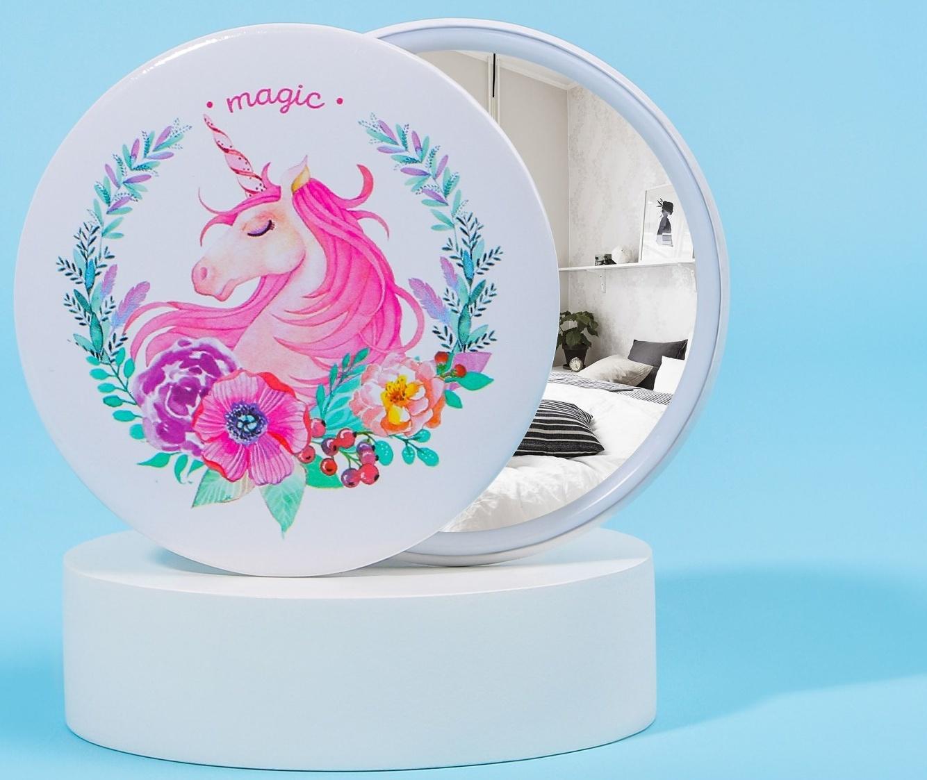 Зеркало «Единороги», d 7,5 см