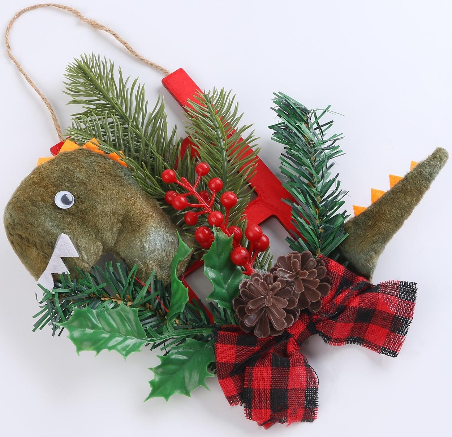 Новогоднее украшение «Дракон с елью и бантом», 20 см