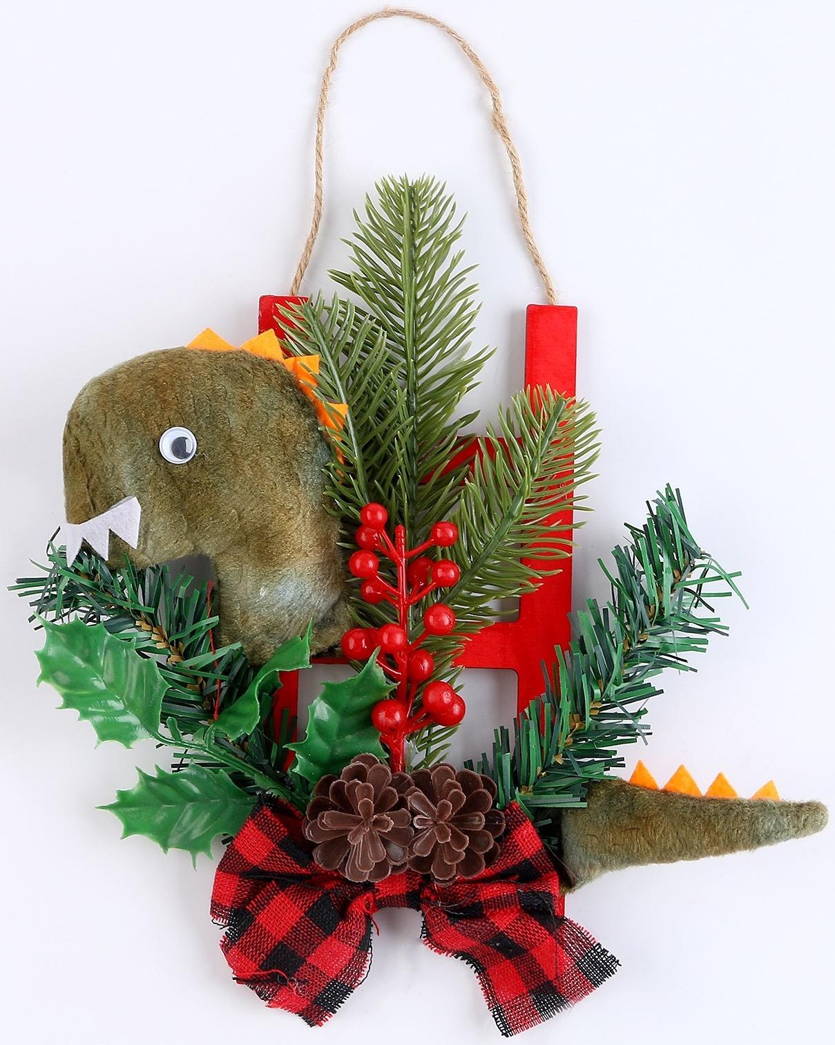 Новогоднее украшение «Дракон с елью и бантом», 20 см