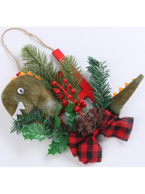 Новогоднее украшение «Дракон с елью и бантом», 20 см