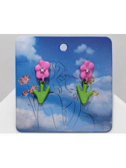 Серьги эмаль 