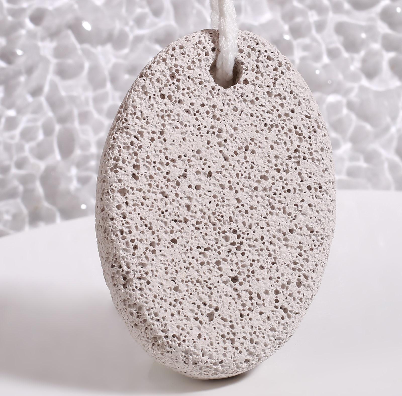 Пемза для педикюра, с подвесом, 7,2 × 5 см, цвет белый