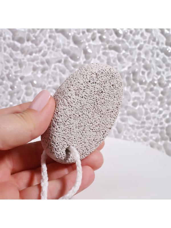 Пемза для педикюра, с подвесом, 7,2 × 5 см, цвет белый