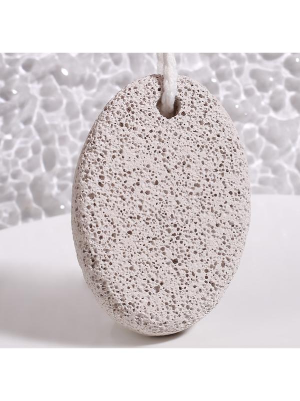 Пемза для педикюра, с подвесом, 7,2 × 5 см, цвет белый