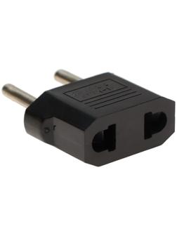 Переходник плоский, 6 А, 220 В, черный, 1шт.