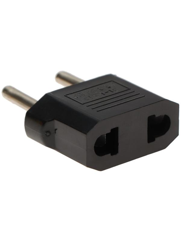 Переходник плоский, 6 А, 220 В, черный, 1шт.